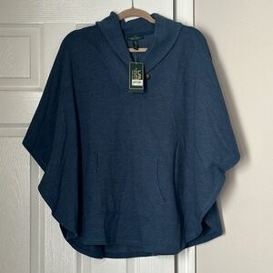 Lauren Ralph Lauren Cowl neck Poncho NEW WITH TAGS Med/Large Heather Indigo